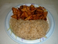 Lunch Special: Orange Tofu w. Brown Rice 