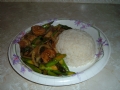 Lunch Special: Asparagus Prawns Rice Plate 